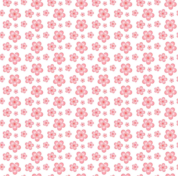 Arka planda kiraz çiçekleri var. Beş yapraklı pembe çiçek..