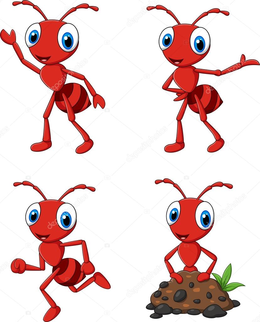 Cartoon funny Red And isolated on white background