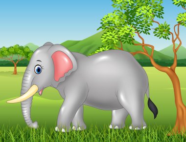 Ormandaki sevimli fil maskotu