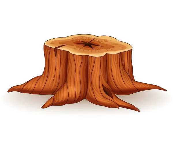 나무 그루터기의 삽화 — 스톡 벡터