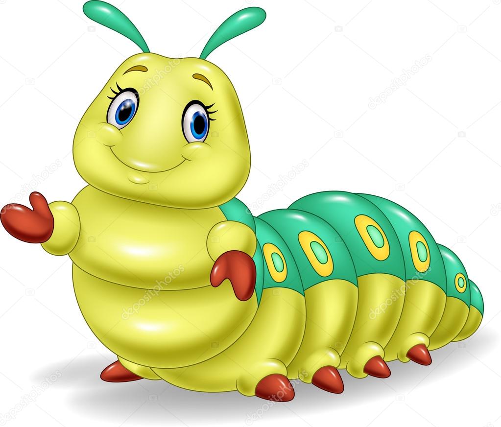 Cute caterpillar presenting