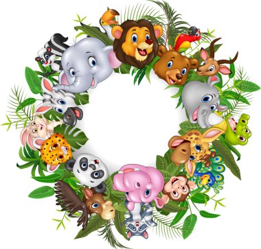 Karikatür safari hayvanlar