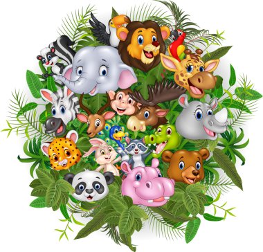 Karikatür safari hayvanlar