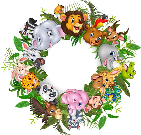 Animales safari de dibujos animados — Vector de stock
