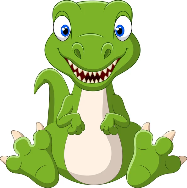 Niedlicher Baby-Dinosaurier-Cartoon — Stockvektor