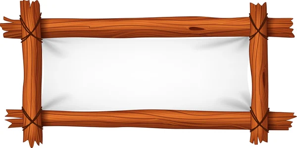 Иллюстрация чистого знака с бамбуковой рамкой — стоковый вектор