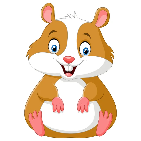 Lindo hamster de dibujos animados — Archivo Imágenes Vectoriales