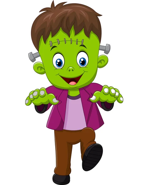 Halloween Frankenstein Mascot — Stock Vector