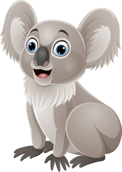 Vector Illustration Cartoon Cute Baby Koala Sitting — Stock Vector