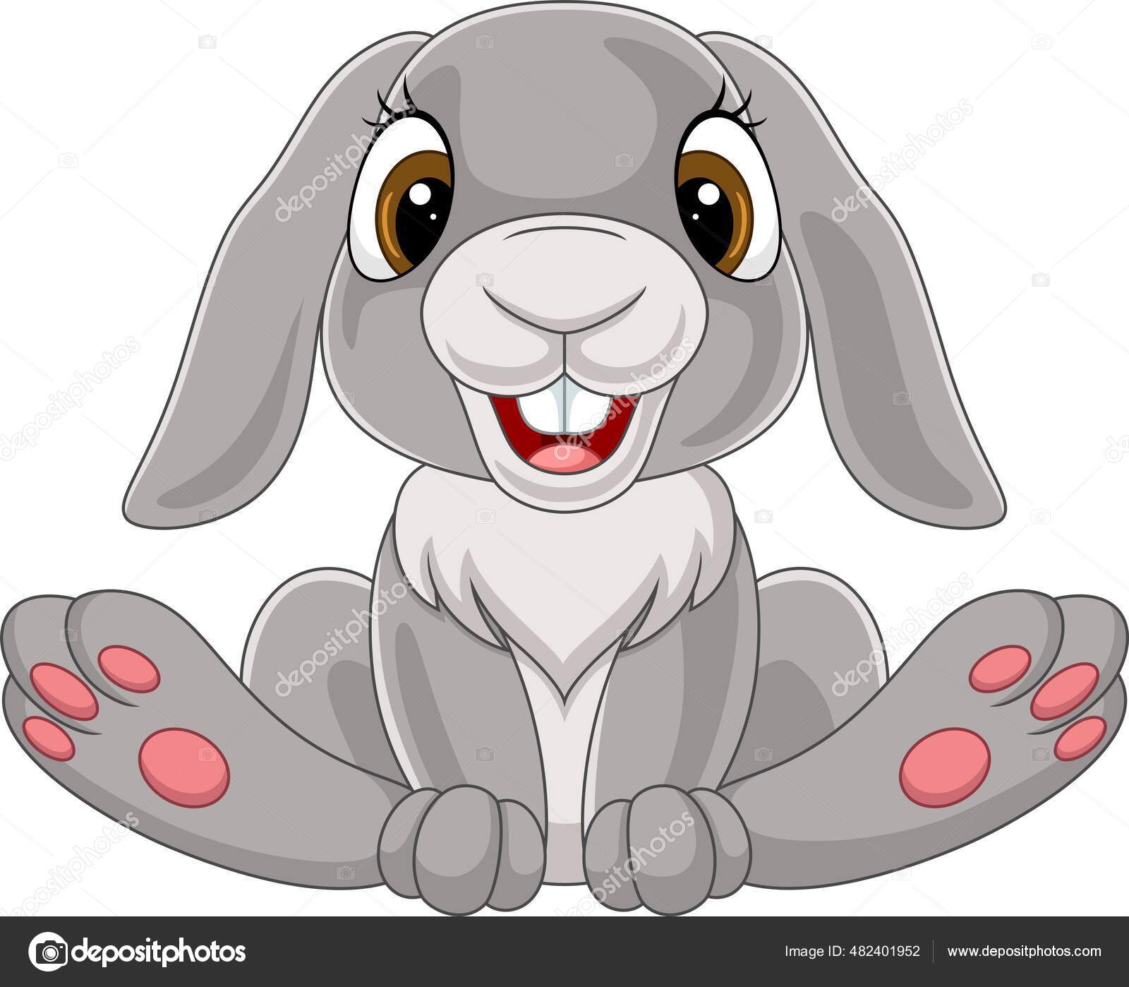 ベクトルイラストのかわいいウサギ漫画座って ストックベクター C Tigatelu ベクトルイラストのかわいいウサギ漫画座って ストックベクター C Tigatelu