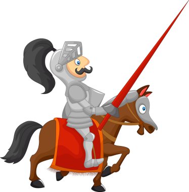 Cartoon knight vector