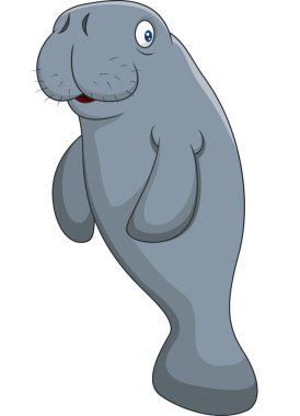 sevimli çizgi manatee
