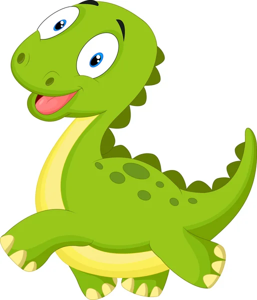 Dinozaur de desene animate fericit — Vector de stoc