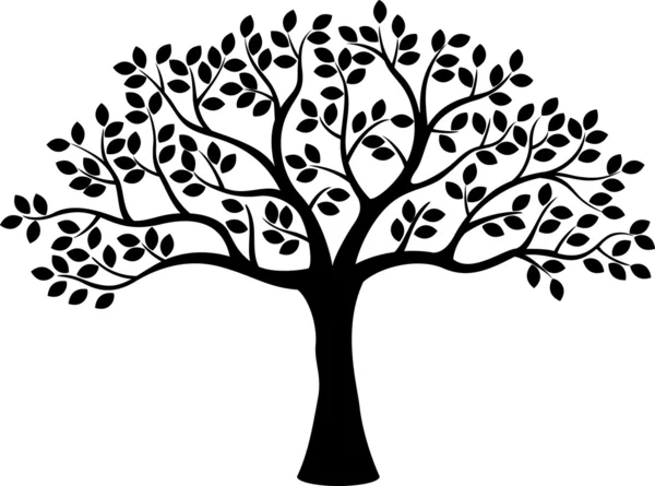 Silueta de árbol — Vector de stock