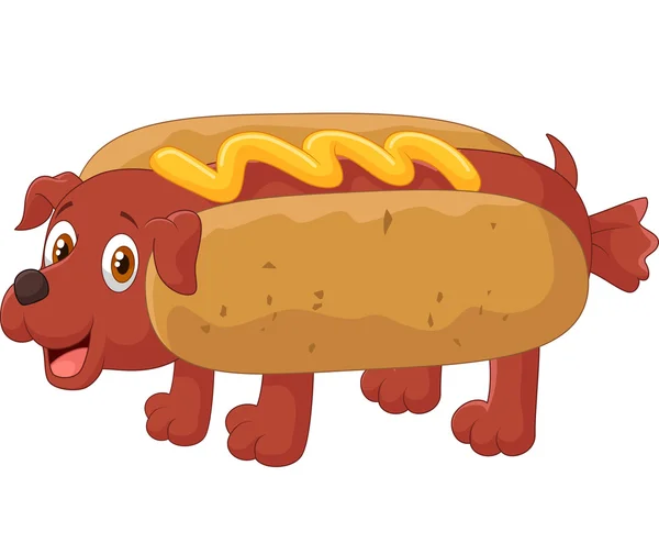 Hot dog personaggio cartone animato — Vettoriale Stock