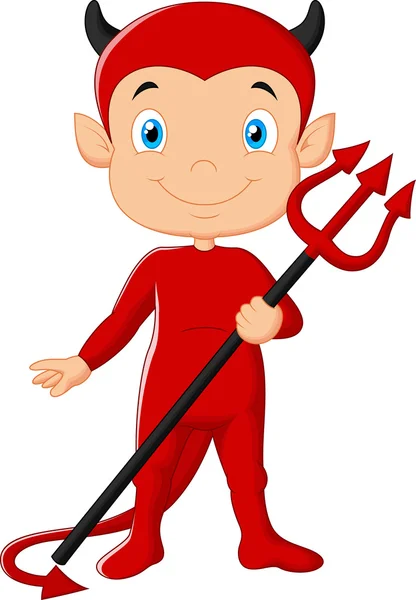 Red Devil Cartoon — Stock vektor