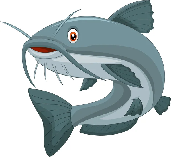 Cartoon catfish — Stock Vector