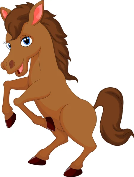 Lindo caballo de dibujos animados — Vector de stock