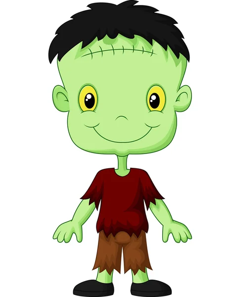 Dibujos animados Frankenstein niño — Vector de stock