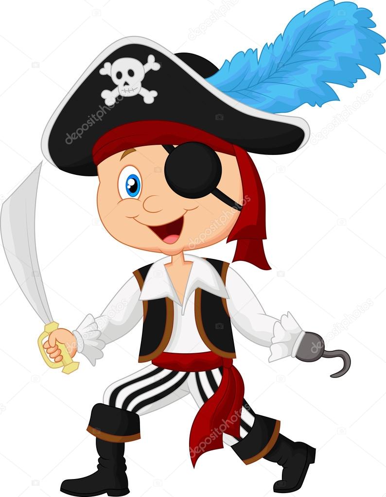 Cute cartoon pirate
