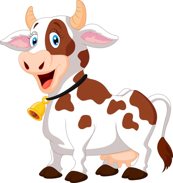 Szczęśliwy kreskówka krowa — Wektor stockowy