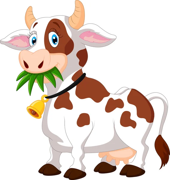 Happy cartoon cow — Stock Vector