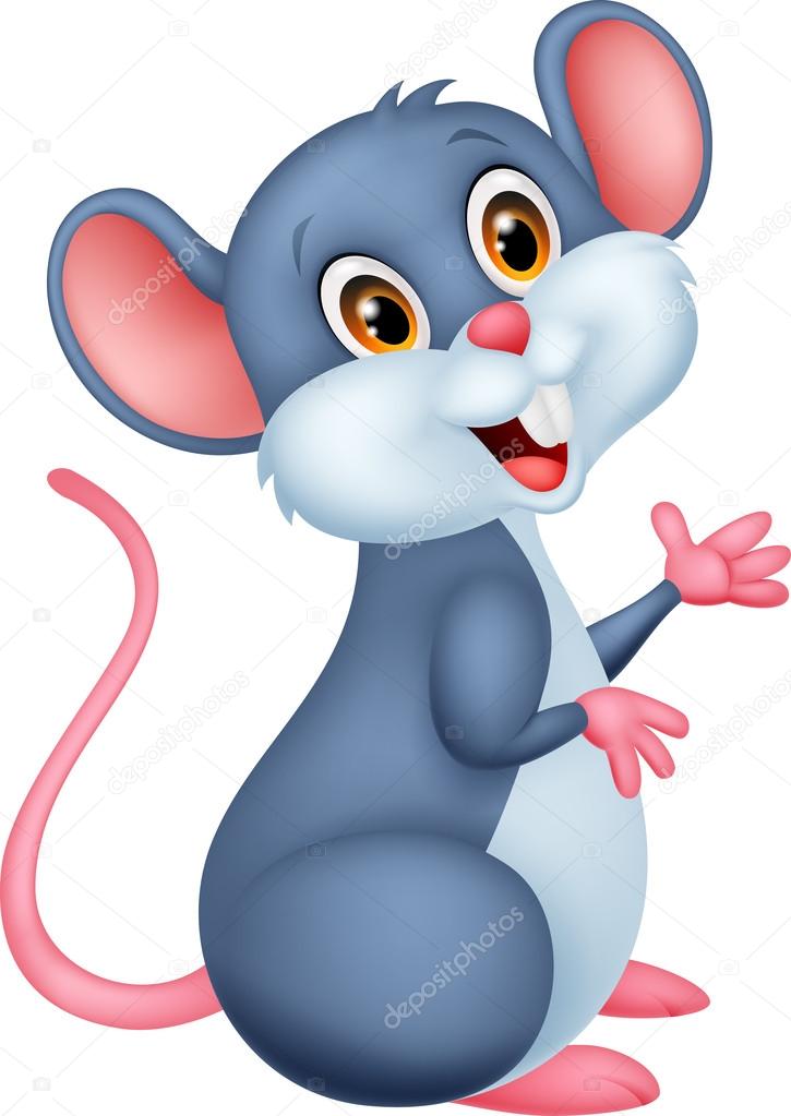 Happy mouse cartoon