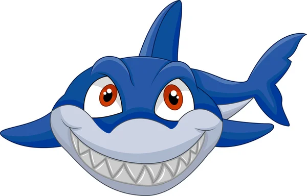 Tubarão dos desenhos animados — Vetor de Stock
