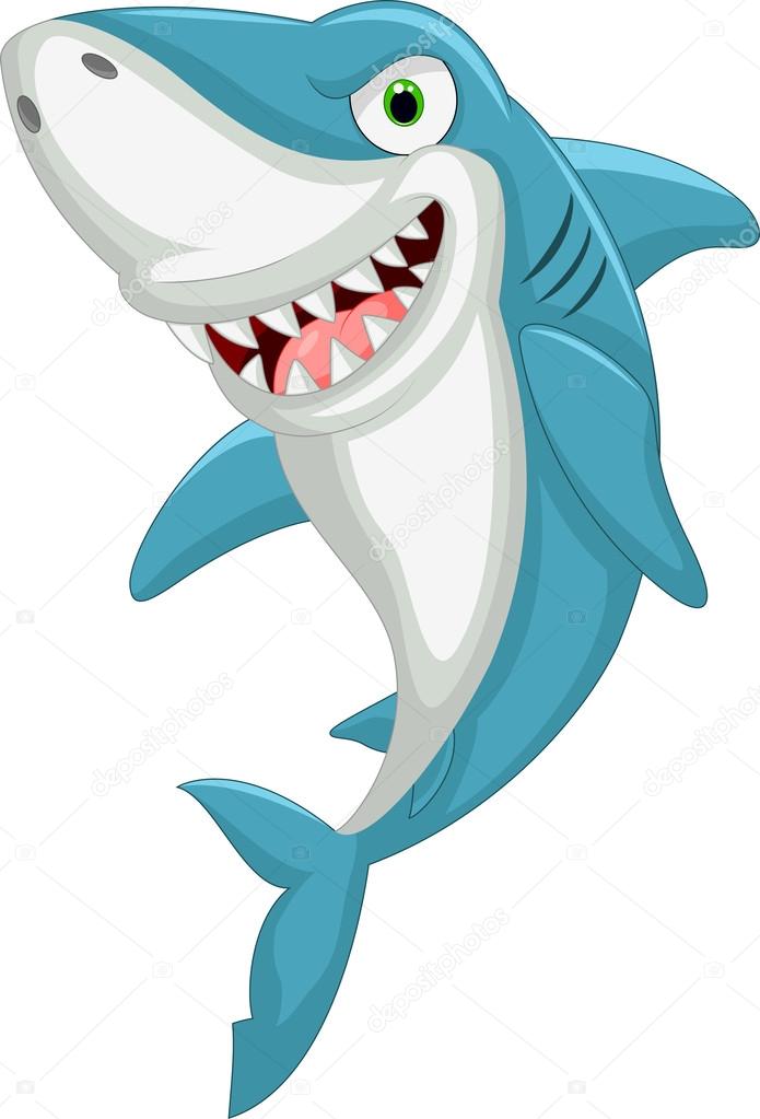 Cartoon shark — Stock Vector © tigatelu #63469545