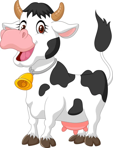 Happy cartoon cow — Stock Vector