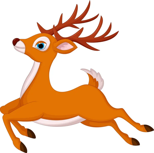 Cartoon deer running — Stock Vector