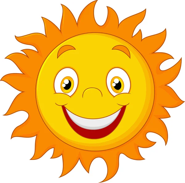 Happy cartoon sun — Stock Vector