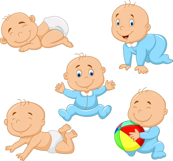 Zeichentricksammlung Baby Boy — Stockvektor