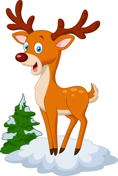 Cute cartoon deer — Stock Vector