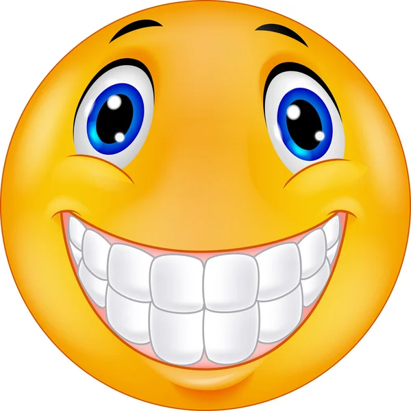 Happy smiley gezicht cartoon — Stockvector