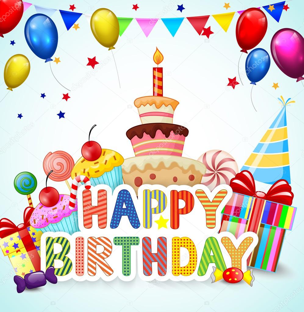 Birthday background with birthday cake cartoon Stock Vector Image by ©tigatelu #63508243 Birthday background with birthday cake cartoon Stock Vector Image by ©tigatelu #63508243