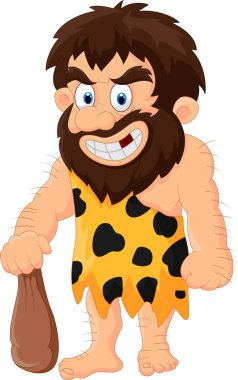 karikatür mağara adamı