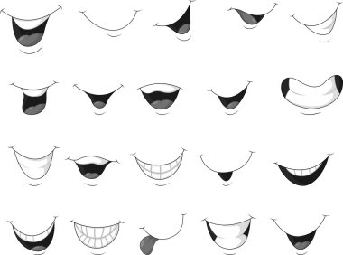 Smiling mouth cartoon clipart
