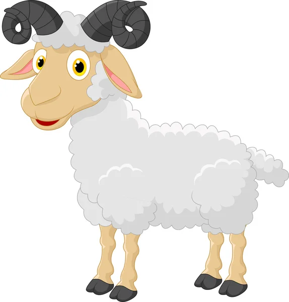 Cute cartoon sheep character — Stock Vector