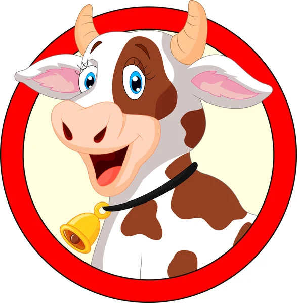 Happy cartoon cow — Stock Vector