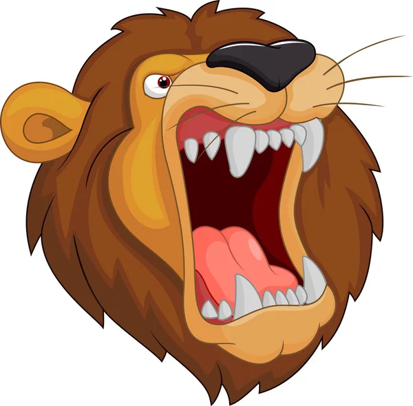 Lion head maskot cartoon — Stock vektor