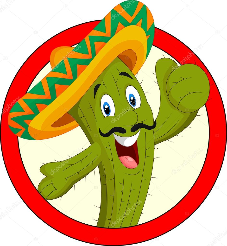Cartoon cactus character