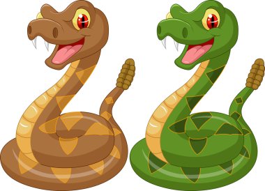 karikatür rattle yılan