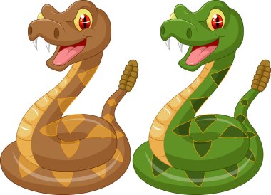 Cartoon rattle snake clipart
