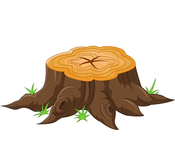 Cartoon tree stump — Stock Vector