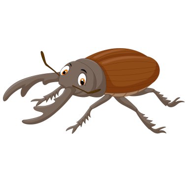 Cartoon stag beetle clipart