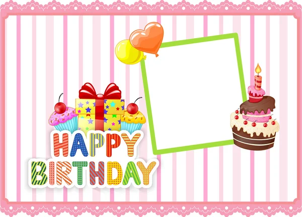 Cartoon Birthday card — Stock Vector