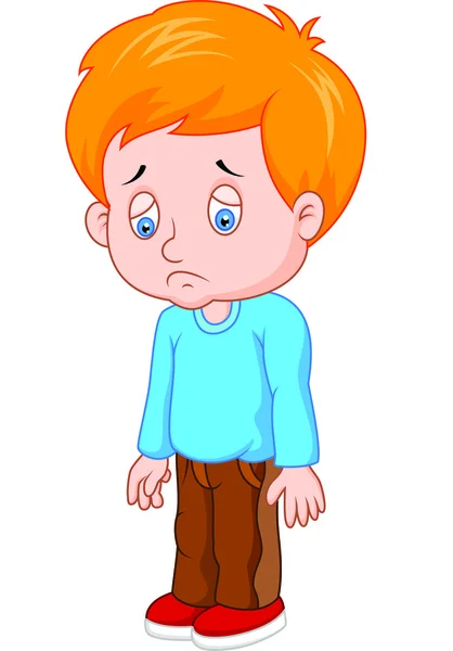 Cartoon sad boy — Stock Vector