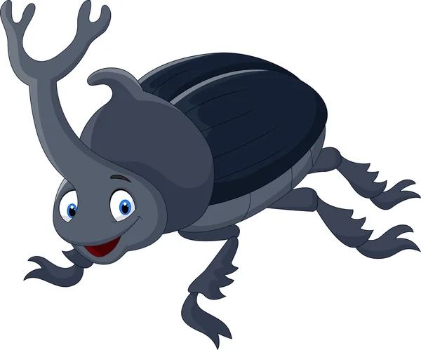 Dessin animé cerf scarabée — Image vectorielle
