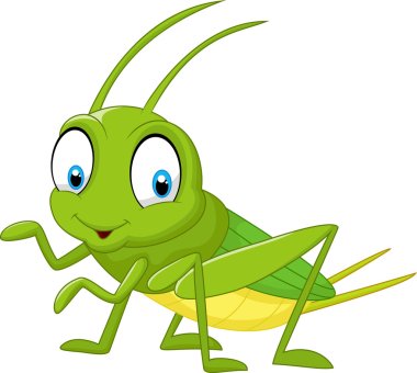 Cartoon funny cricket clipart
